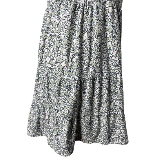 No Boundaries Summer Baby ddoll XXL Dress Green White Floral Mini Sleeveless - Picture 15 of 16